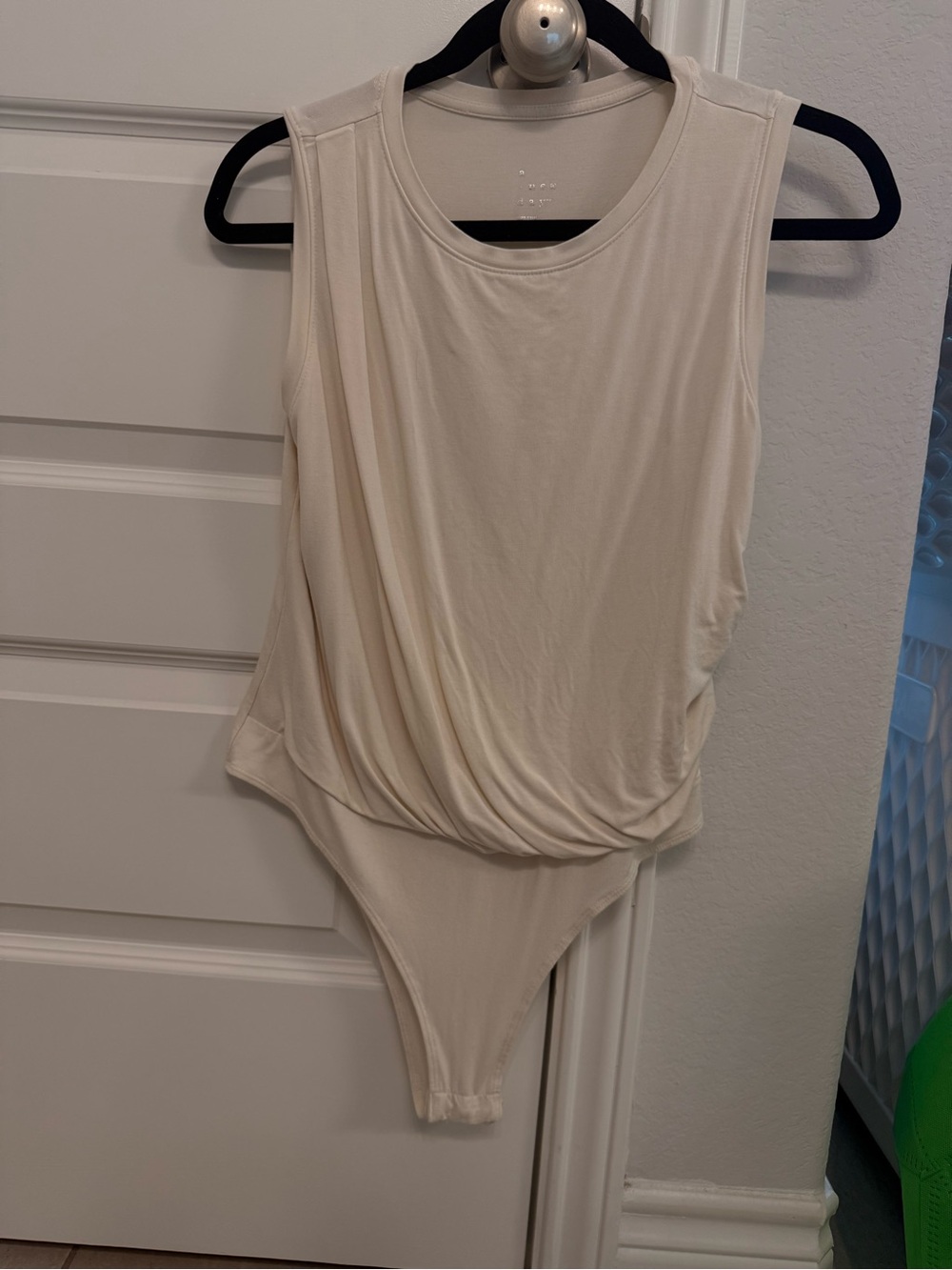 a new day Cream Sleeveless Ruched Bodysuit